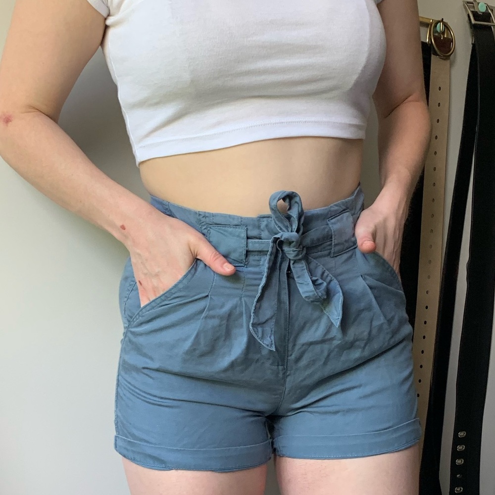 Blue Paperboy Shorts